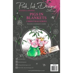 (PI249)Pink Ink Designs Pigs In Blankets A5 Clear Stamps