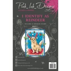 (PI251)Pink Ink Designs I Identify As Reindeer A5 Clear Stamps