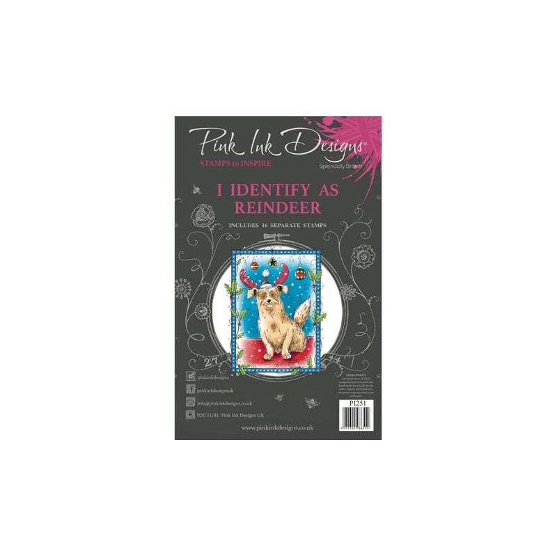 (PI251)Pink Ink Designs I Identify As Reindeer A5 Clear Stamps