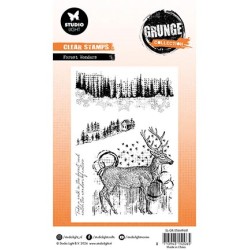 (SL-GR-STAMP681)Studio light clear stamp Forest wonders Grunge Collection nr.681