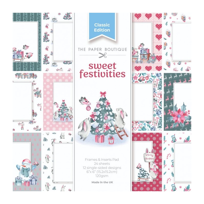 (PB2136)The Paper Boutique Sweetest Festivities Frames And Insert Papers For 6x6 Cards