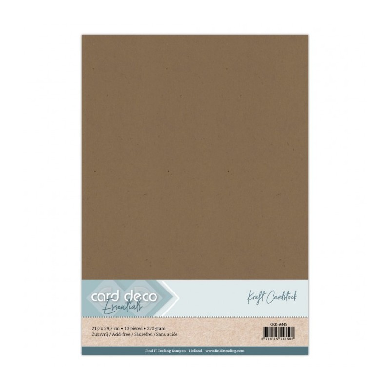 (GKK-A445)Kraft Cardstock, 220 Gsm, 10 Sheets