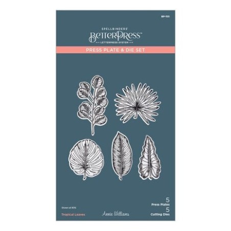 (BP155)Spellbinders Tropical Leaves Press Plate & Die Set