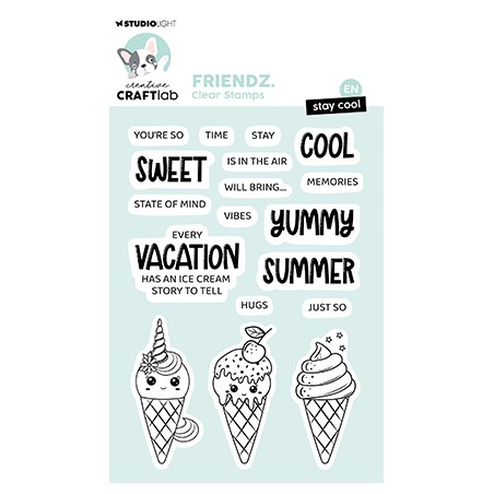 (CCL-FR-STAMP690)Studio light clear stamp Stay cool Friendz nr.690