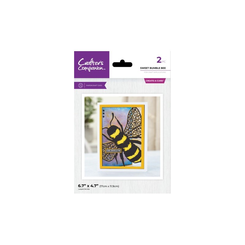 (CC-MD-CAD-SWBB)Crafter's Companion Taking Flight Create-a-Card Dies Sweet Bumble Bee