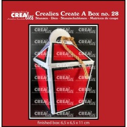 (CCAB28)Crealies Create A Box Closed Take Out Box with handle Regular finished box: 6,5x6,5x11cm