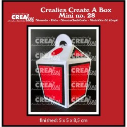 (CCABM28)Crealies Create A Box Closed Take Out Box with handle Mini finished: 5x5x8,5cm