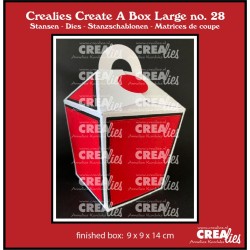 (CCABL28)Crealies Create A Box Closed Take Out Box with handle Large finished box: 9x9x14cm