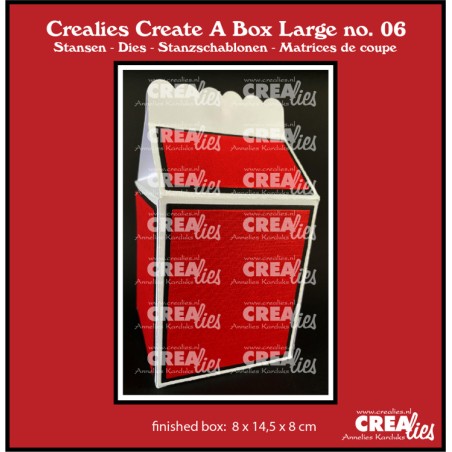 (CCABL06)Crealies Create A Box Large Milk carton Large finished: 8x14,5x8 cm