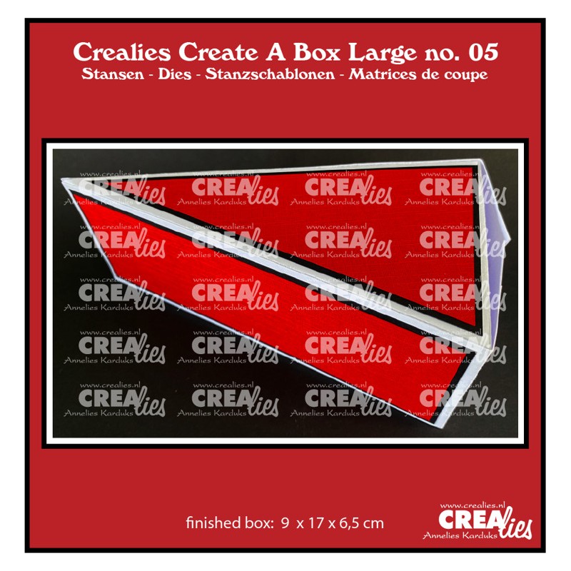 (CCABL05)Crealies Create A Box Large Piece of Cake Large finished: 9x17x6,5 cm