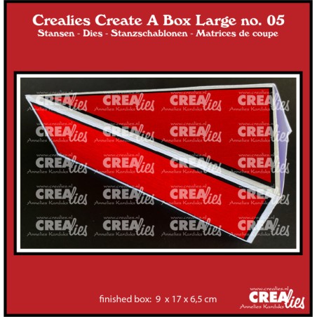 (CCABL05)Crealies Create A Box Large Piece of Cake Large finished: 9x17x6,5 cm