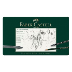 (112974)Faber Castell Pitt set graphite tin big (26pcs)