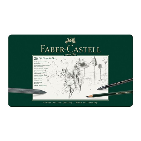 (112974)Faber Castell Pitt set graphite tin big (26pcs)