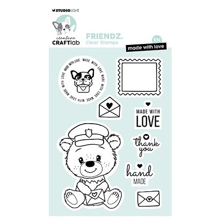 (CCL-FR-STAMP709)Studio light clear stamp EN Made with love Friendz nr.709