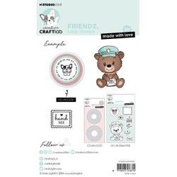 (CCL-FR-STAMP709)Studio light clear stamp EN Made with love Friendz nr.709