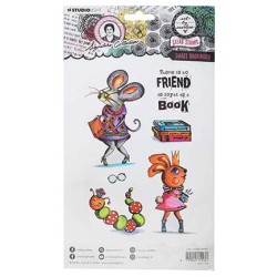 (ABM-SI-STAMP699)Studio light clear stamp Smart bookworm Signature Collection nr.699