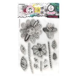 (ABM-SI-STAMP715)Studio light clear stamp Playful flowers Signature Collection nr.715