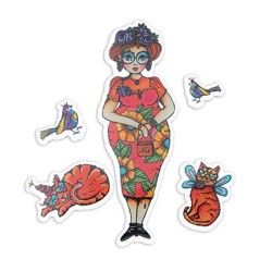 (ABM-SI-STAMP702)Studio light rubber stamp Frida's friends Signature Collection nr.702