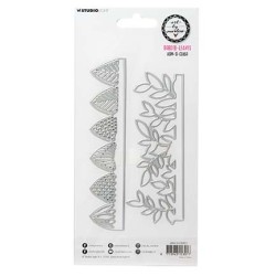 (ABM-SI-CD853)Studio Light Cutting Die Border-leaves Signature Collection nr.853