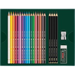 (210052)Polychromos Colour Pensils & Pitt Graphite Matt Drawing Set (23pcs)