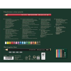 (210052)Polychromos Colour Pensils & Pitt Graphite Matt Drawing Set (23pcs)