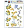 (SB10948)3D Push Out - Yvonne Creations - Lemon Breeze - Lemon Bird