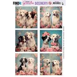 (BBSC10044)Scenery Push Out - Berries Beauties - Pretty Pups - Square