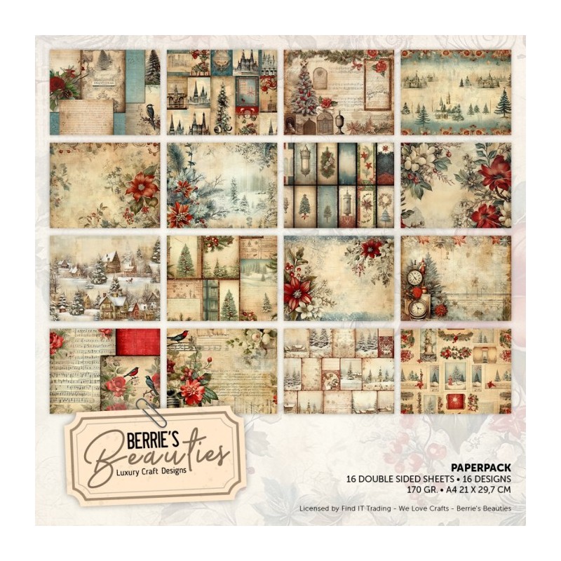 (BBPPA410001)Paperpack - Berries Beauties - Christmas Village - A4