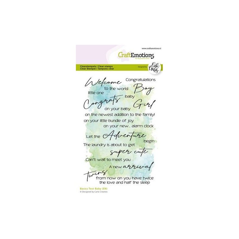 (1592)CraftEmotions clearstamps A6 - Basics Text Baby (EN) Carla Creaties