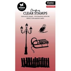 (SL-ES-STAMP710)Studio light SL Clear stamp Owl scenery Essentials nr.710