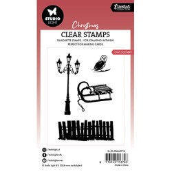 (SL-ES-STAMP710)Studio light SL Clear stamp Owl scenery Essentials nr.710