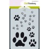 (185070/0113)CraftEmotions Mask stencil Odey & Friends - paw print Carla Creaties