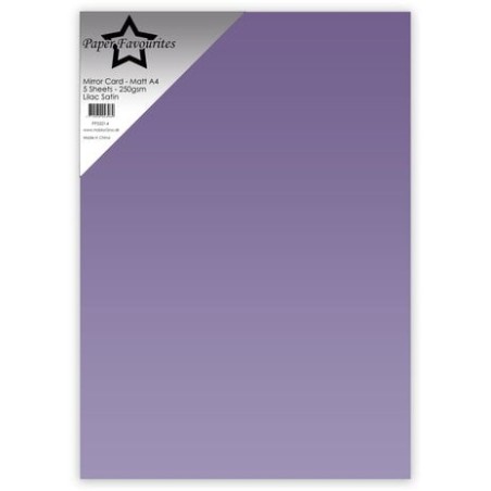 (PFSS014)Paper Favorites Lilac Satin A4 Mirror Card Matte 250gsm (5pcs)