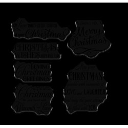 (S-CR-CA-ST-CHSP)Crafter's Companion Christmas Rose Clear Stamp Christmas Sparkle