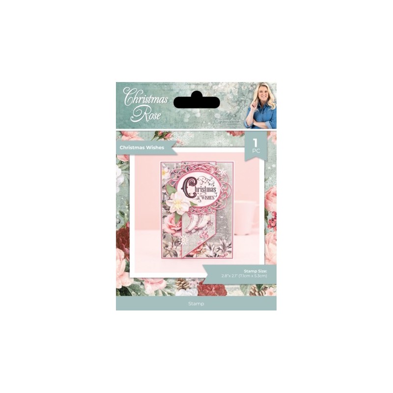 (S-CR-CA-ST-CHWI)Crafter's Companion Christmas Rose Clear Stamp Christmas Sparkle