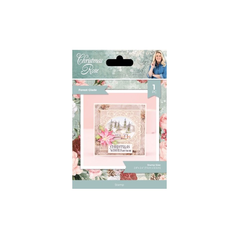 (S-CR-CA-ST-FOGL)Crafter's Companion Christmas Rose Clear Stamp Forest Glade