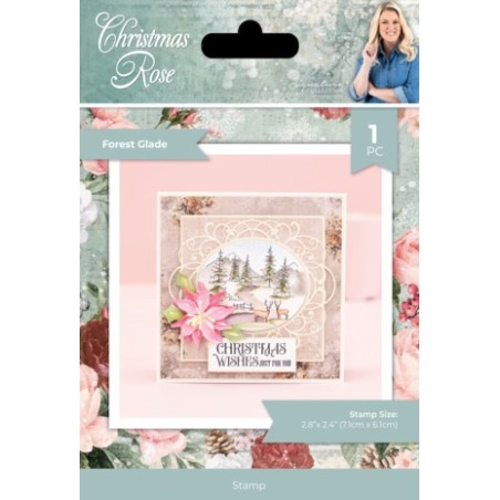 (S-CR-CA-ST-FOGL)Crafter's Companion Christmas Rose Clear Stamp Forest Glade