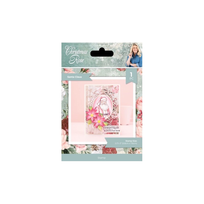 (S-CR-CA-ST-SACL)Crafter's Companion Christmas Rose Clear Stamp Santa Claus