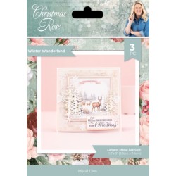 (S-CR-MD-WIWO)Crafter's Companion Christmas Rose Metal Die Winter Wonderland