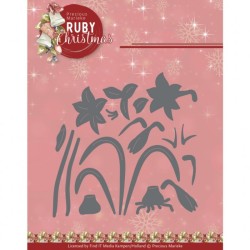 (PM10270)Dies - Precious Marieke - Ruby Christmas - Ruby Amaryllis