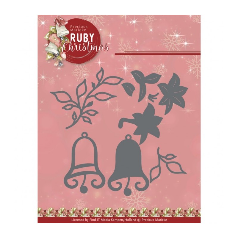 (PM10271)Dies - Precious Marieke - Ruby Christmas - Ruby Bells