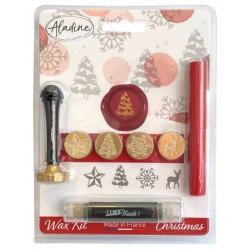 (71132)Aladine - Color & Design Made Easy - Christmas Sealing Wax Kit