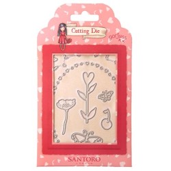 (GOR-ES-CD804)Studio Light Cutting Die Hearts, butterflies & flowers Gorjuss Essentials nr.804