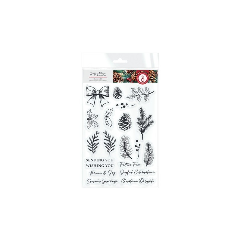 (5531e)Tonic Studios • Timeless Tidings 3D Embossing Folder Pinecone Parade