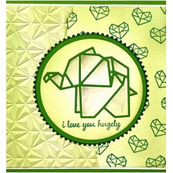 (EF3D091)Nellie's Choice Embossing Origami Triangles