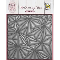 (EF3D092)Nellie's Choice Embossing Origami Stars