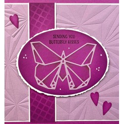 (EF3D092)Nellie's Choice Embossing Origami Stars