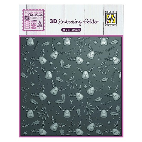 (EF3D094)Nellie's Choice Embossing Moose