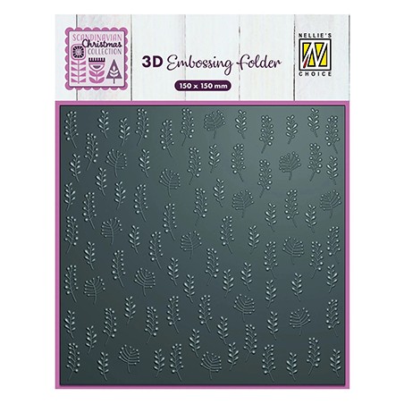 (EF3D098)Nellie's Choice Embossing Leaves