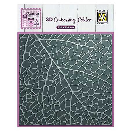 (EF3D099)Nellie's Choice Embossing Leaf grain